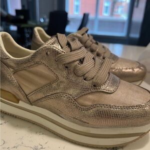 shoes are almost new worn once excellent condition